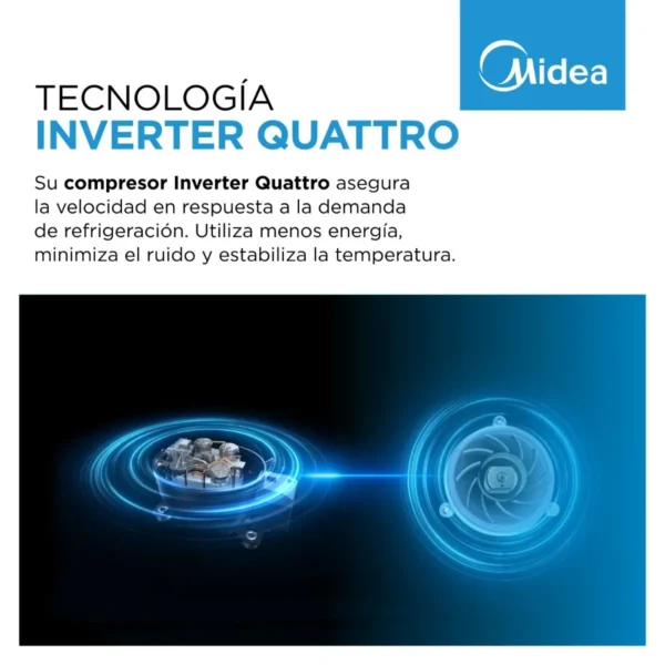 Refrigerador BM Midea NF Buru steel 300L