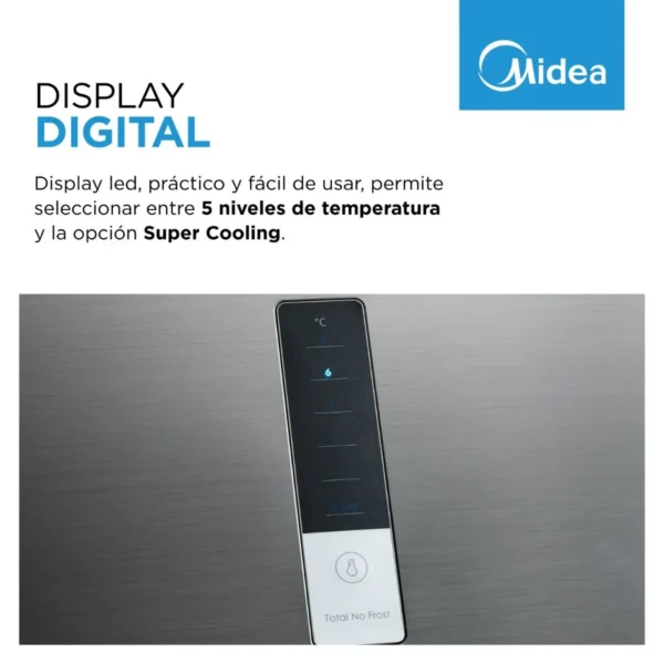 Refrigerador BM Midea NF Buru steel 300L