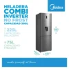 Refrigerador BM Midea NF Buru steel 300L