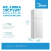 Refrigerador TM Midea Cycle blanco 295L