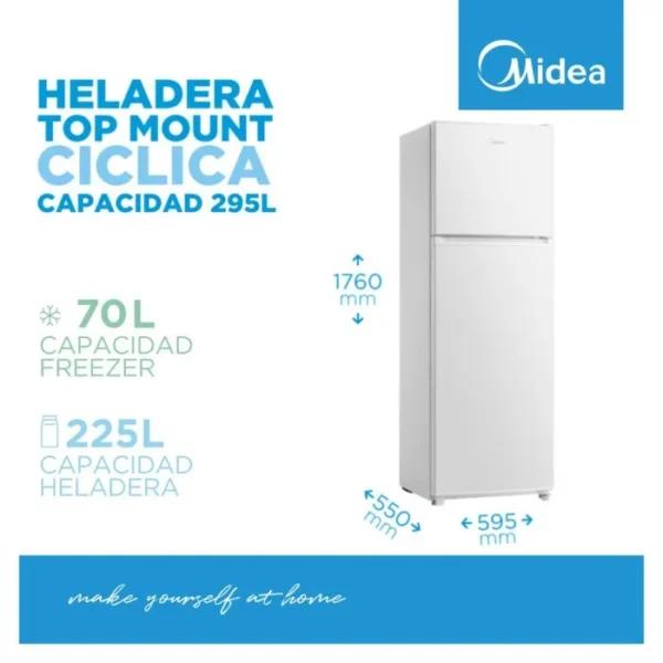 Refrigerador TM Midea Cycle blanco 295L