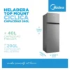 Refrigerador TM Midea Cycle silver 240L
