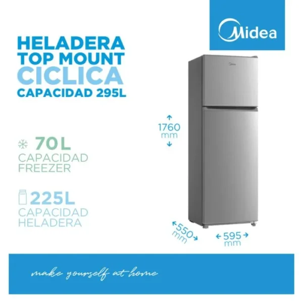 Refrigerador TM Midea Cycle silver 295L