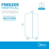 Freezer Vertical Blanco 160 lts