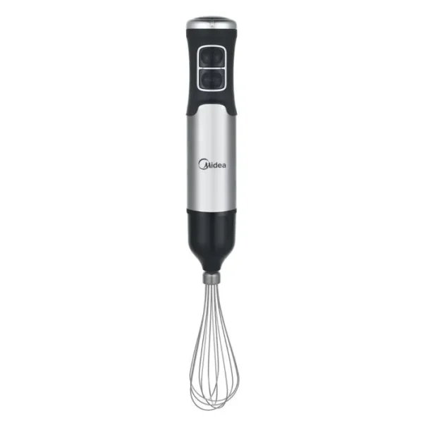 Licuadora de mano Midea 850W inox (Licuador, vaso, batidor y picador)