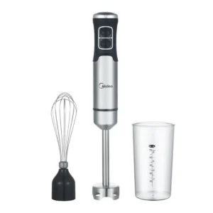 Licuadora de mano Midea 850W inox (Licuador, vaso y batidor)