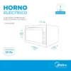 Horno eléctrico convección 32L silver