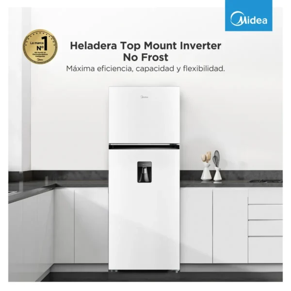 Heladera No Frost Inverter Top Mount 412L Blanca