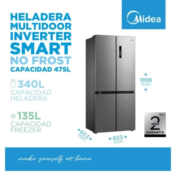 Heladera No Frost Inverter Smart Multi Door 475 L