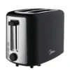 tostadora eléctrica 2 rebanadas negra