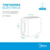 tostadora eléctrica 2 rebanadas negra