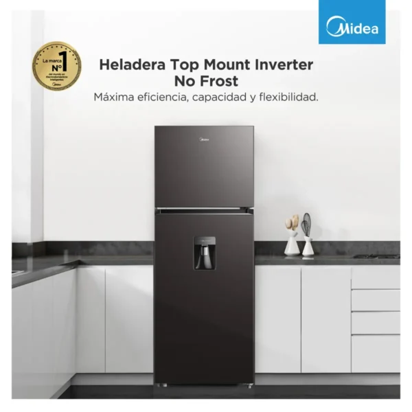 Heladera No Frost Inverter Top Mount 470L Black