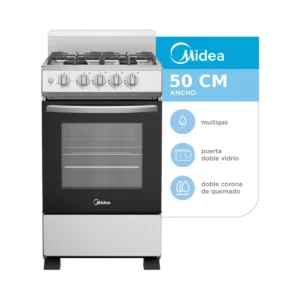 Cocina Multi Gas 50 cm gris MIDEA