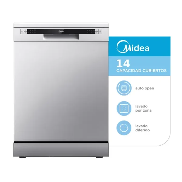 Lavavajillas Midea 14 cubiertos Gris