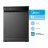 Lavavajillas Midea 15 cubiertos Black Inox
