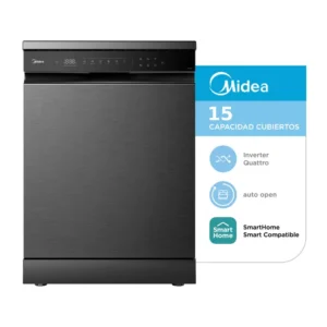 Lavavajillas Midea 15 cubiertos Black Inox