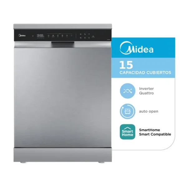 Lavavajillas Midea 15 cubiertos Inox
