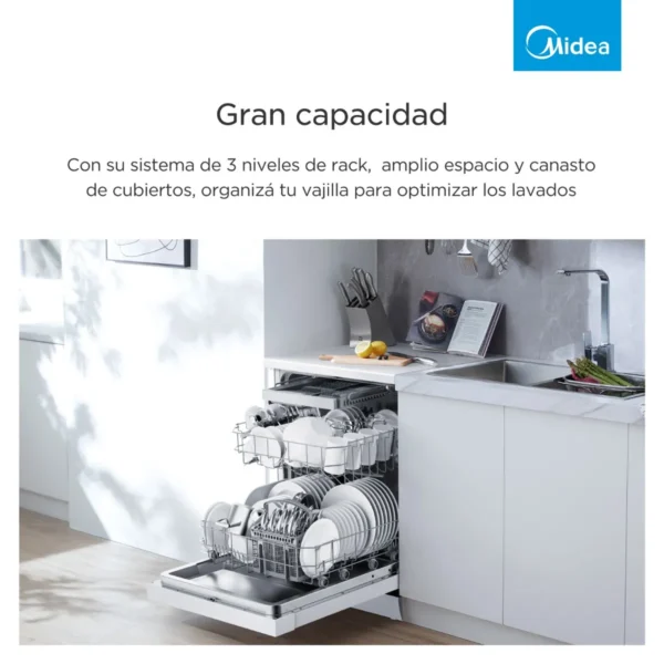 Lavavajillas Midea 14 Cubiertos Blanco