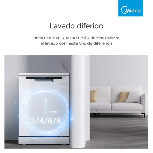 Lavavajillas Midea 14 Cubiertos Blanco