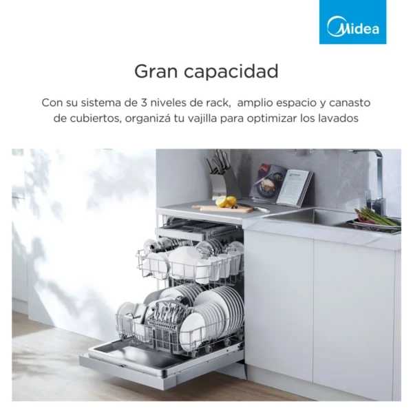 Lavavajillas Midea 14 cubiertos Gris