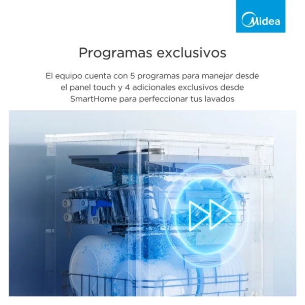 Lavavajillas Midea 15 cubiertos Inox
